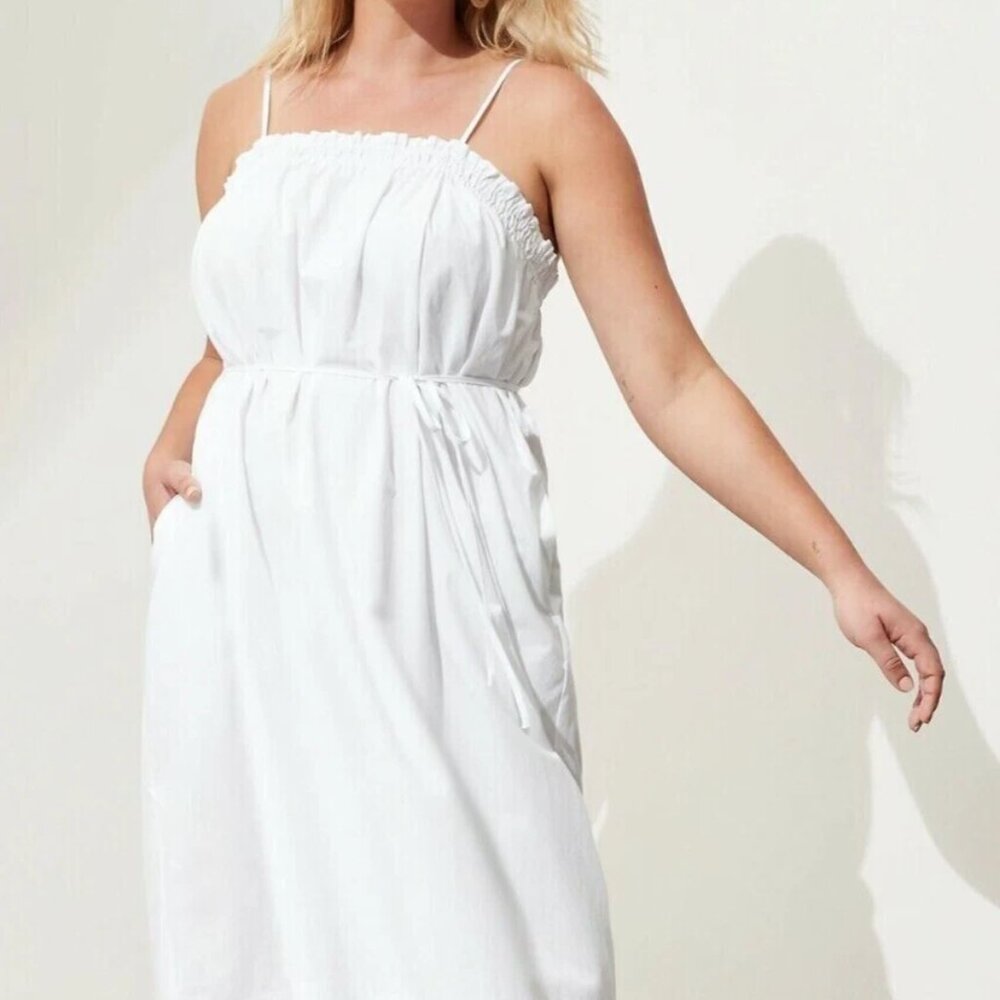 Banana Republic White Midi Dress